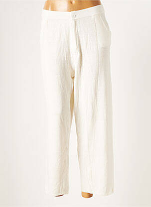 Pantalon large beige DOREE CACHEMIRE pour femme