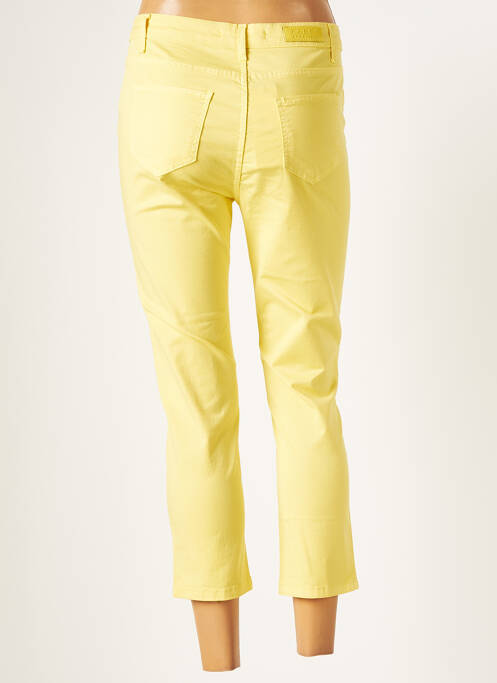 Pantacourt stretch taille normale jaune FRED SABATIER femme