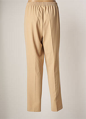 Pantalon droit tissage crêpe taille normale beige ADELINA BY SCHEITER femme