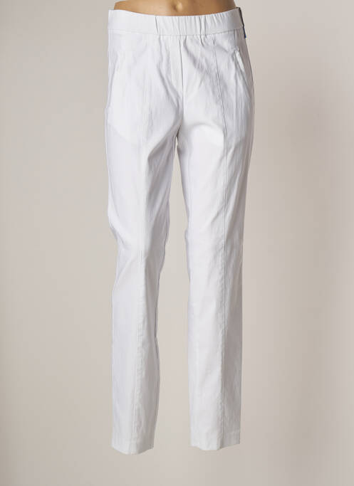 Pantalon slim blanc ADELINA BY SCHEITER pour femme