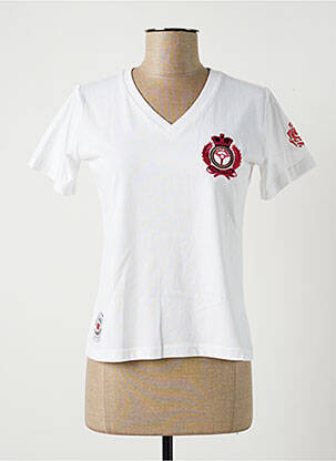 T-shirt blanc RACING COLLECTION pour femme
