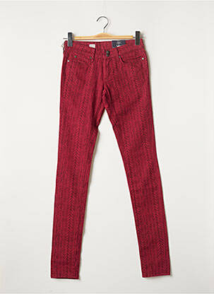Pantalon slim taille basse taille basse rouge TOMMY HILFIGER femme