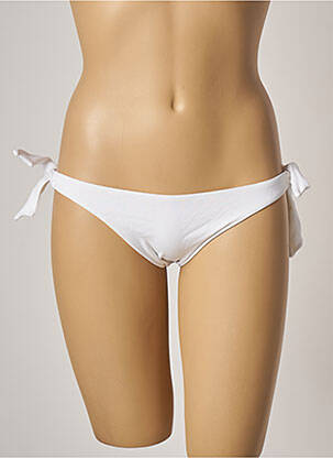 Bas de maillot de bain effet matière satinée bikini blanc LA PERLA femme