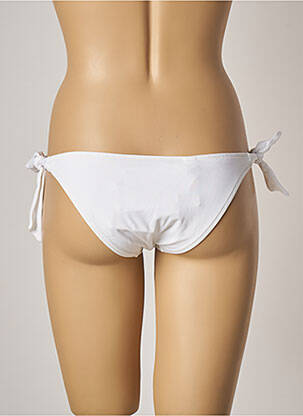 Bas de maillot de bain effet matière satinée bikini blanc LA PERLA femme