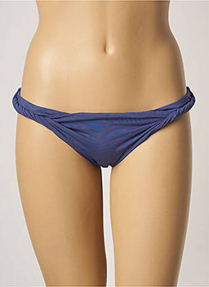 Bas de maillot de bain effet matière satinée bikini bleu LA PERLA femme