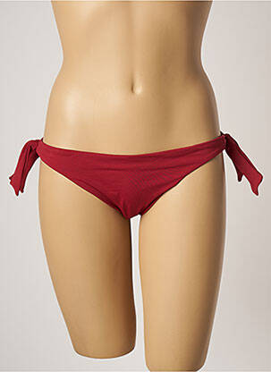 Bas de maillot de bain effet matière satinée bikini rouge LA PERLA femme