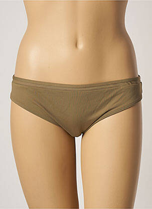 Bas de maillot de bain effet matière satinée culotte vert LA PERLA femme