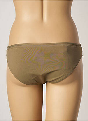 Bas de maillot de bain effet matière satinée culotte vert LA PERLA femme
