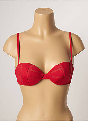 Haut de maillot de bain stretch haut soutien-gorge balconnet rouge LA PERLA femme