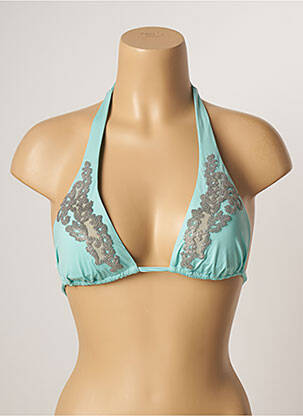 Haut de maillot de bain stretch haut triangles bleu LA PERLA femme