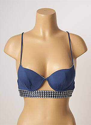 Haut de maillot de bain stretch haut soutien-gorge avec mousse de rembourrage amovible bleu LA PERLA femme