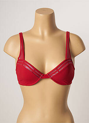 Haut de maillot de bain stretch haut soutien-gorge emboitant rouge LA PERLA femme
