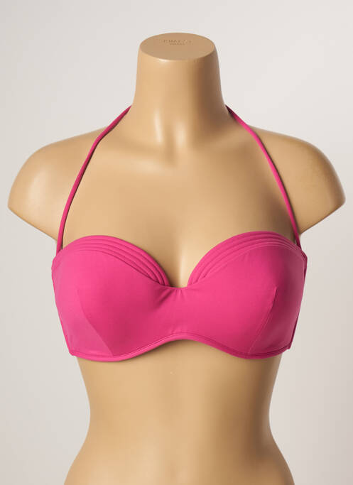 Haut de maillot de bain stretch haut soutien-gorge balconnet rose LA PERLA femme