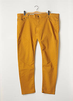 Jeans coupe slim broderie rivets taille normale jaune MCS femme