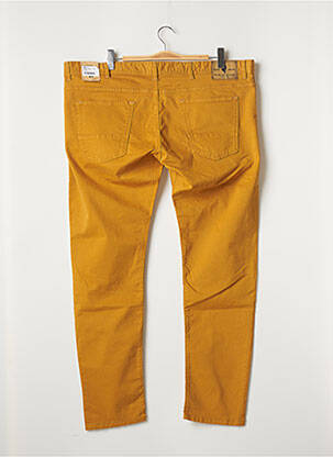Jeans coupe slim broderie rivets taille normale jaune MCS femme