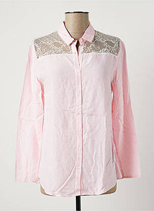 Chemisier tissage crêpe manches longues rose ONE STEP femme