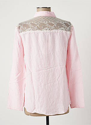 Chemisier tissage crêpe manches longues rose ONE STEP femme