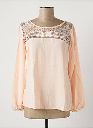 Blouse col rond manches longues rose SO SWEET femme