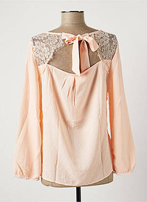 Blouse col rond manches longues rose SO SWEET femme