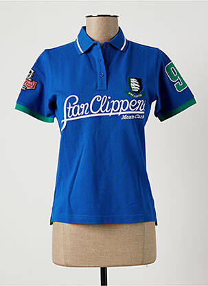 Polo stretch manches courtes bleu STAR CLIPPERS homme