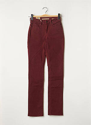 Jeans coupe slim broderie rivets taille normale rouge LEE COOPER femme
