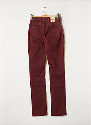 Jeans coupe slim broderie rivets taille normale rouge LEE COOPER femme