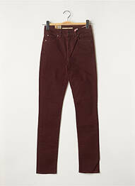 Jeans coupe slim broderie rivets taille normale rouge LEE COOPER femme