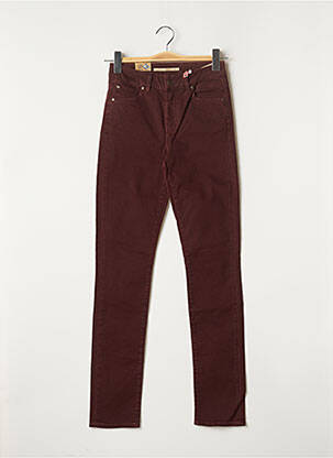 Jeans coupe slim broderie rivets taille normale rouge LEE COOPER femme
