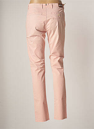 Pantalon chino tissage popeline taille normale rose JOE SAN femme