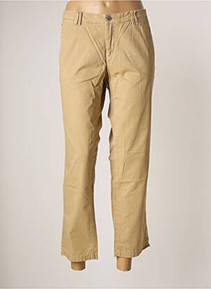 Pantalon 7/8 tissage popeline taille normale beige GAASTRA femme