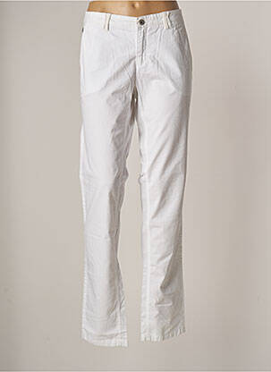 Pantalon chino fermeture zippée sous rabat boutonné taille normale blanc GAASTRA femme