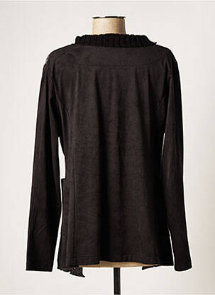 Gilet manches longues coupe cintrée noir QUATTRO femme