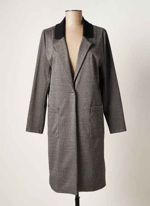 Manteau long gris QUATTRO pour femme