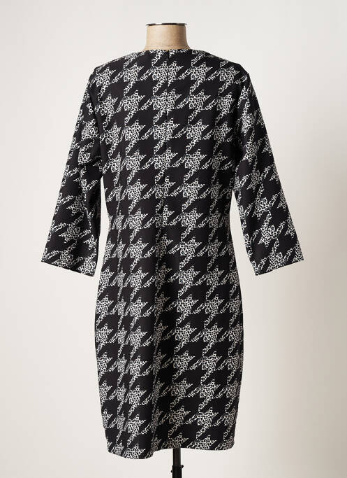 Robe mi-longue noir QUATTRO pour femme