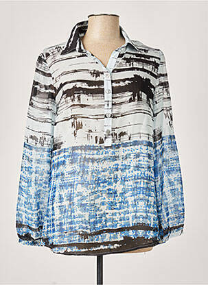 Blouse légère et transparente manches longues bleu QUATTRO femme