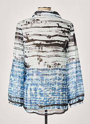 Blouse légère et transparente manches longues bleu QUATTRO femme