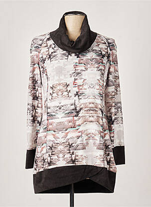 Top stretch manches longues gris QUATTRO femme