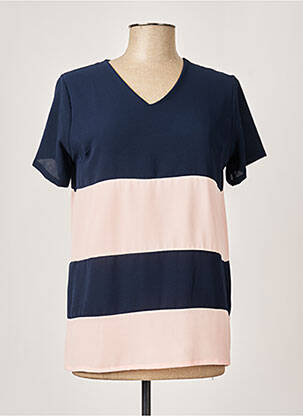 Blouse légère et transparente manches courtes rose QUATTRO femme