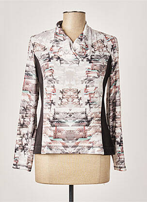 Top imprimé fantaisie manches longues gris QUATTRO femme