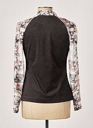Top imprimé fantaisie manches longues gris QUATTRO femme