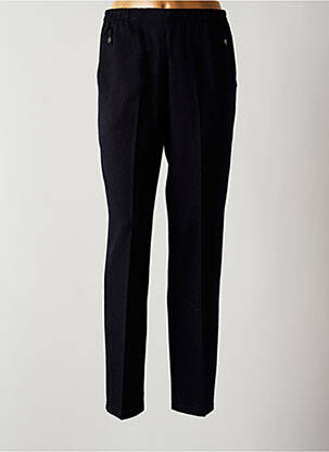 Pantalon droit tissage crêpe taille haute bleu QUATTRO femme
