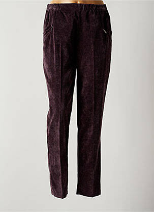 Pantalon droit stretch taille haute violet QUATTRO femme