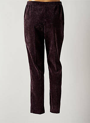 Pantalon droit stretch taille haute violet QUATTRO femme