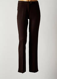 Pantalon droit stretch taille haute marron QUATTRO femme
