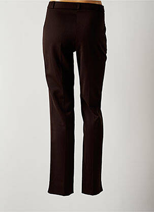 Pantalon droit stretch taille haute marron QUATTRO femme