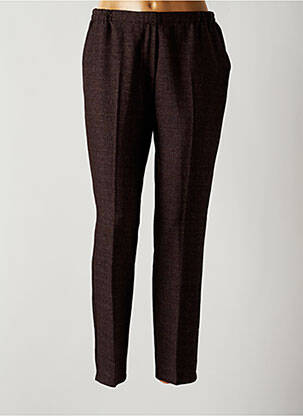 Pantalon droit stretch taille haute marron QUATTRO femme