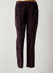 Pantalon droit violet QUATTRO pour femme seconde vue