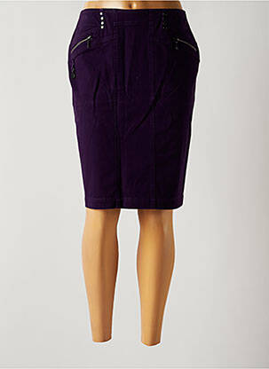 Jupe mi-longue stretch violet QUATTRO femme