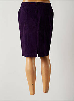 Jupe mi-longue stretch violet QUATTRO femme