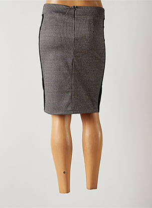 Jupe mi-longue stretch noir QUATTRO femme